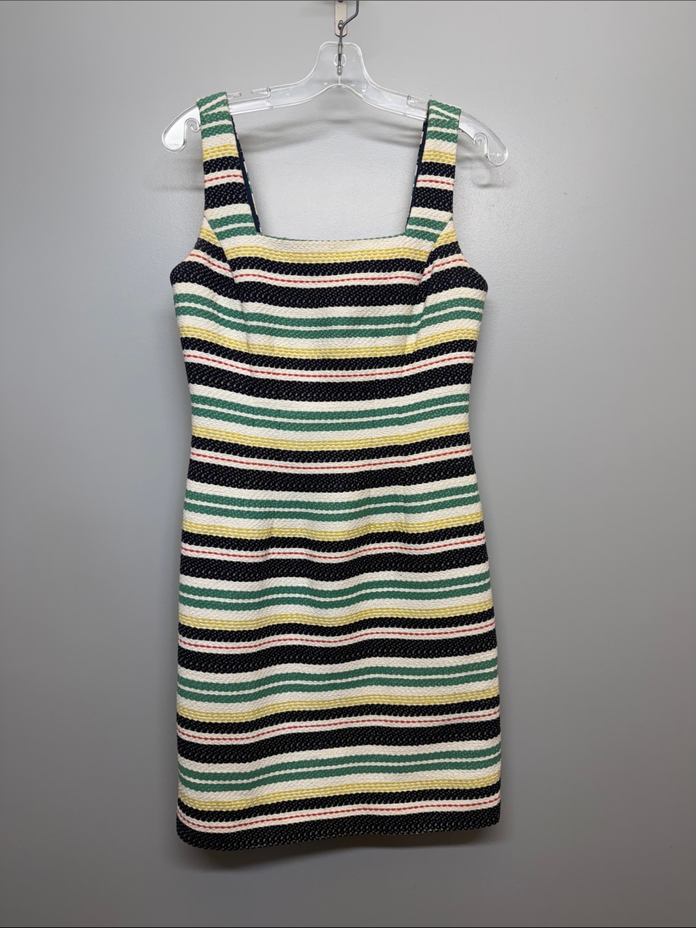 Brooks Brothers Textured Striped Sheath Preppy Resort Vacation Midi Dress